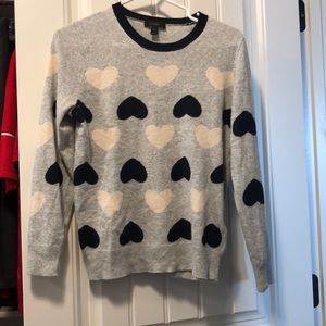 J Crew heart sweater